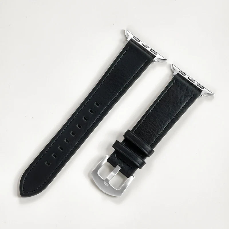 Leather Strap for Apple Watch – High-Quality Replacement Band for All Series 38-49mm