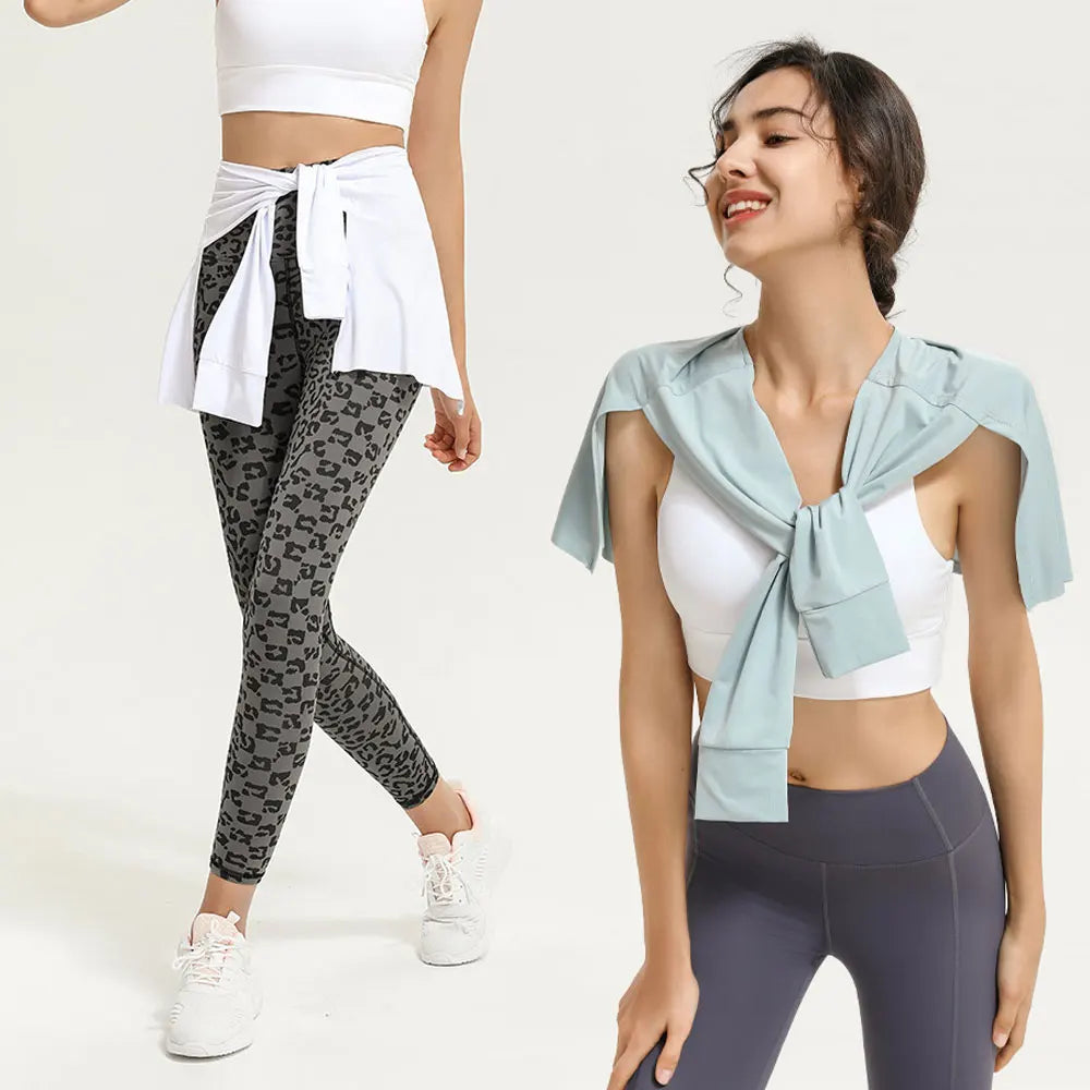 Women’s Workout Wrap Skirt – Short Yoga Dance Ballet Gym Cover Up Fitness Thigh Cover Skirt
