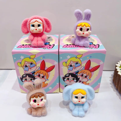 12pcs Mini Labubu V1 & V2 “Have A Sit” Figures – Cute Flocking Doll Collection & Decor Accessories