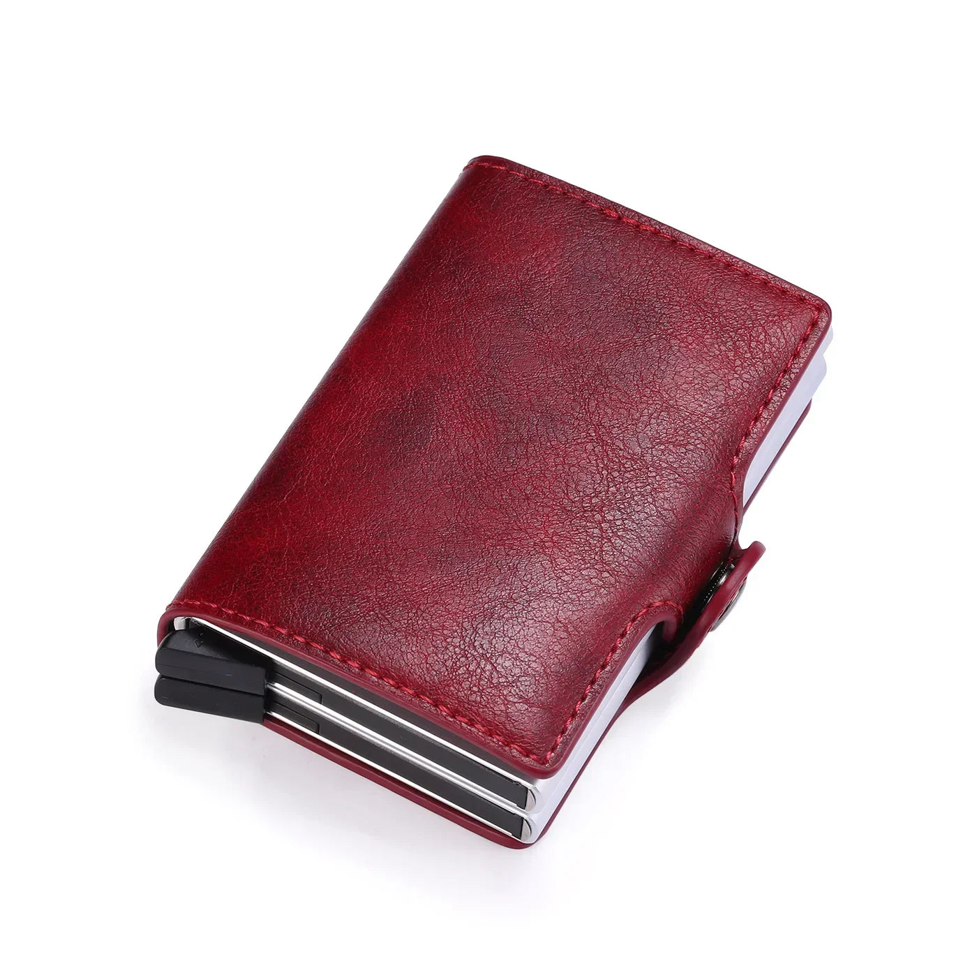 RFID Carbon Fiber Slim Wallet for Men – Mini Card Holder with 14 Slots, Small Money Bag Purse