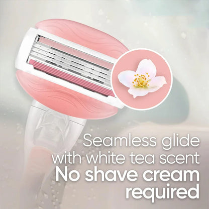 Gillette Venus ComfortGlide White Tea Razor Blade Refills - 3-Layer Blades for Smooth Shaving on All Skin Types