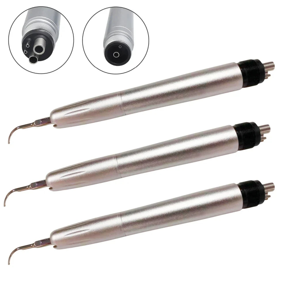 2/4 Holes Dental Ultrasonic Air Scaler Handpiece – Teeth Whitening & Cleaning Tool with 3 Tips for Dentists & Clinics