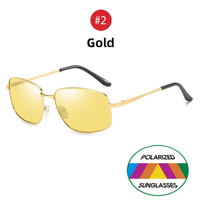 VIVIBEE Polarized Night Vision Driving Glasses – Metal Frame Yellow UV400 Goggles for Men & Women 2025