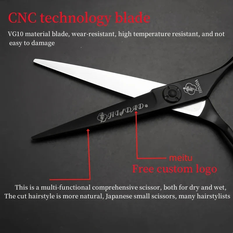 HISADA Professional Hairdressing Scissors – 6.0 Inch VG10 Barber Scissors for Salon Hair Cutting