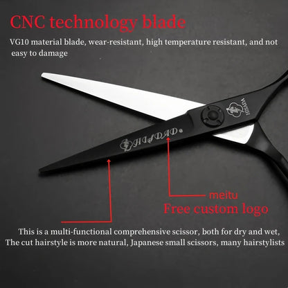 HISADA Professional Hairdressing Scissors – 6.0 Inch VG10 Barber Scissors for Salon Hair Cutting