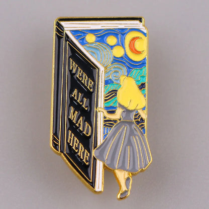 Starry Sky Enamel Brooches for Women — Fairy Tale Lapel Pins, Backpack & Clothing Accessories, Perfect Gift