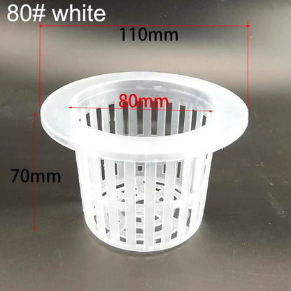 50pcs Hydroponic Mesh Net Baskets — Soilless Plant Nursery Cups for Veggie & Clone Growth