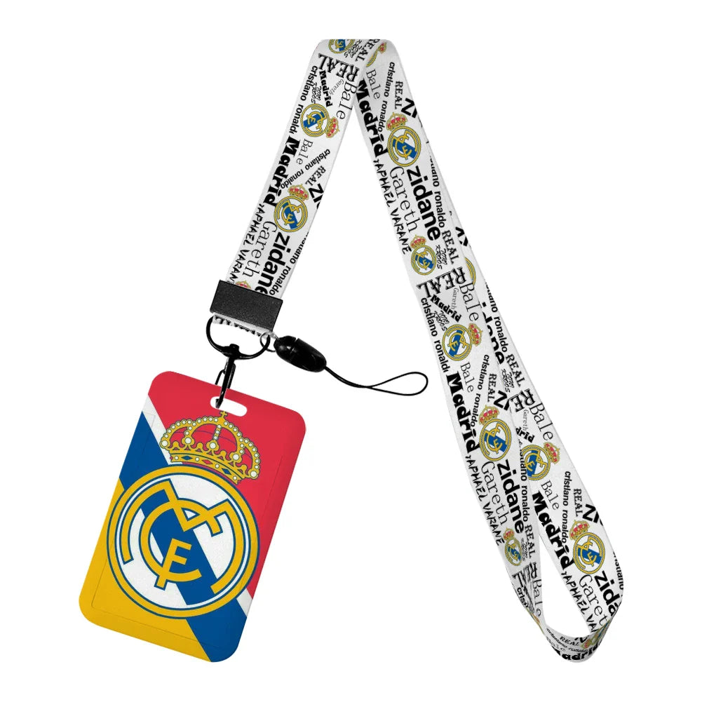 Spanish Football Neck Strap Lanyard – Cartoon Badge Holder ID Card for Kids, Students, Girls & Boys Gift