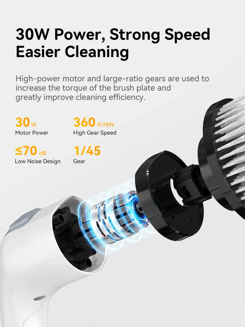 Cordless Electric Cleaning Brush – Multifunctional Handheld Spin Scrubber with 7 Attachments for Bathroom & Kitchen