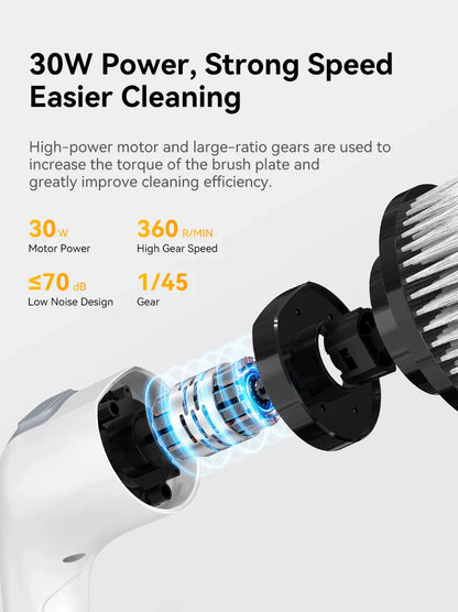 Cordless Electric Cleaning Brush – Multifunctional Handheld Spin Scrubber with 7 Attachments for Bathroom & Kitchen