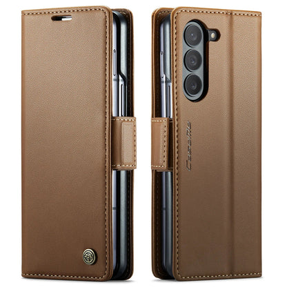 Magnetic PU Leather Phone Case for Samsung Galaxy Z Fold 7/6/5 — Fold6/5 5G Wallet Card Holder Shockproof Cover