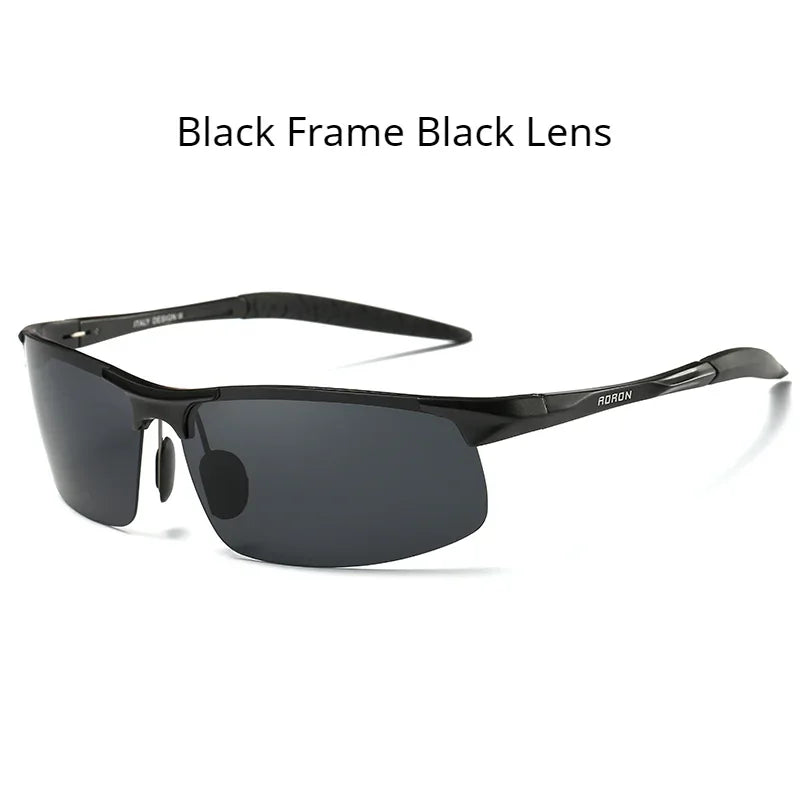 AORON Men’s Driving Sunglasses — Polarized UV400 Anti-Glare Retro Sport Glasses with Aluminum Magnesium Frame