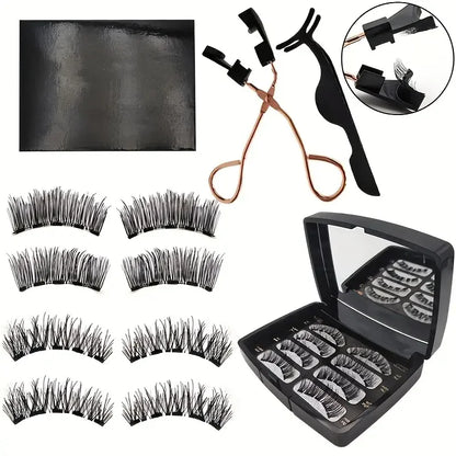 Easy-to-Apply Magnetic False Eyelashes Set – Reusable, No Glue, Natural Curl & Volume, Beginner-Friendly