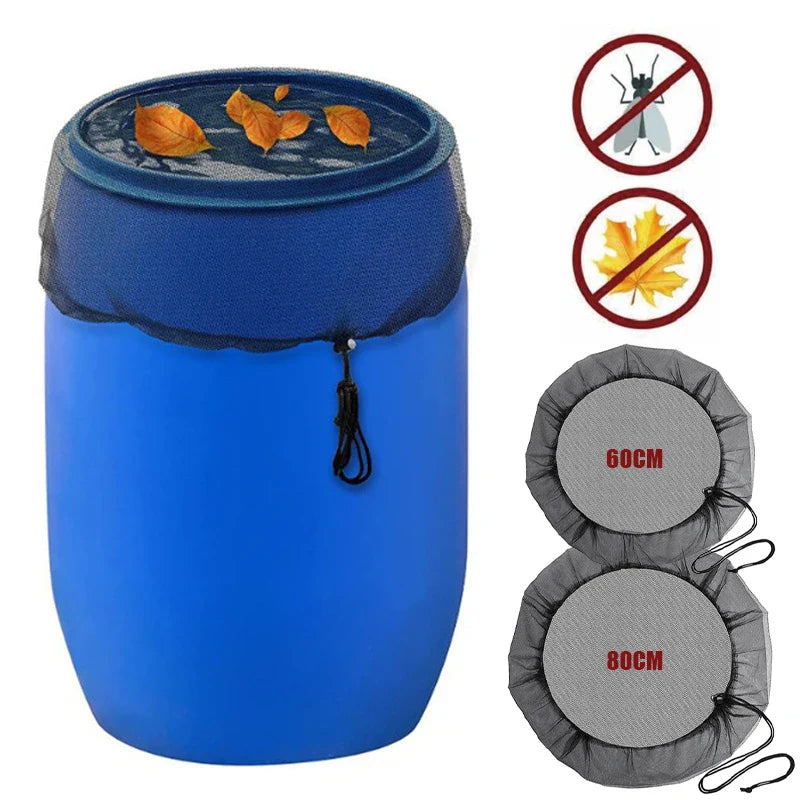 Mesh Cover Netting for Rain Barrels - Water Collection Buckets Cover, Tank Protection Lid Rain Collect Tool, Garden Supplies