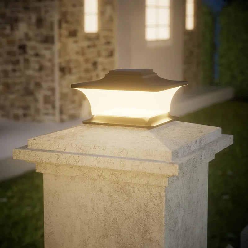 Solar Post Light - Auto On/Off LED Outdoor Landscape Light for Garden, Fence & Patio Posts