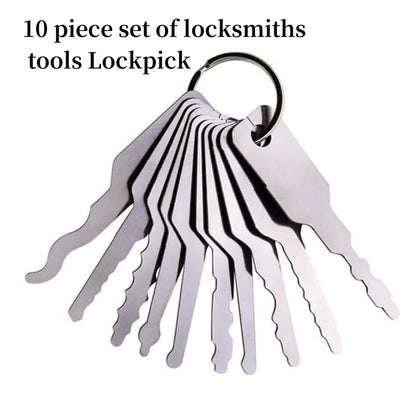 10 in 1 Locksmith Tools Key Embryo Repair Kit – Stainless Steel Accessories for Door Release & Key Replacement