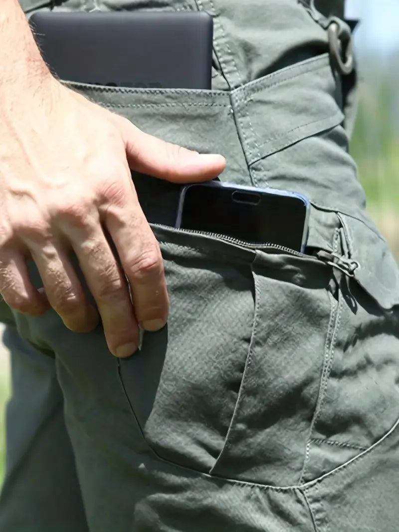 Men's Outdoor Tactical Pants — Multi-Pocket, Water-Repellent, Wear-Resistant Hiking & Sweatpants