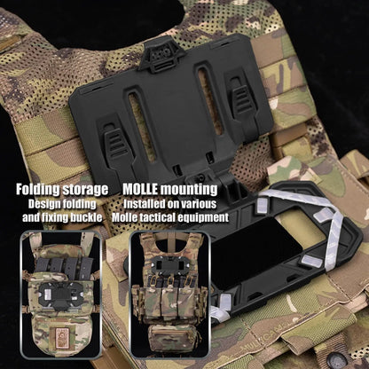 Tactical MOLLE Phone Holder – Folding Navigation Board for Airsoft, Hunting Vest & Cellphone Gear