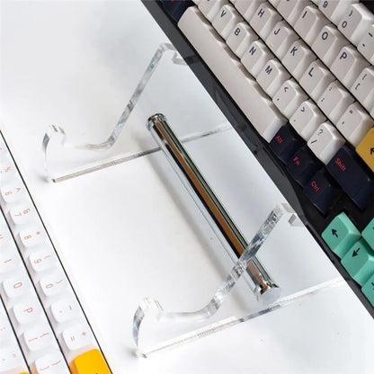 Transparent Acrylic Mechanical Keyboard Display Stand – Clear Keyboard Holder Rack & Riser Tray for Computer Gaming & Office Setup