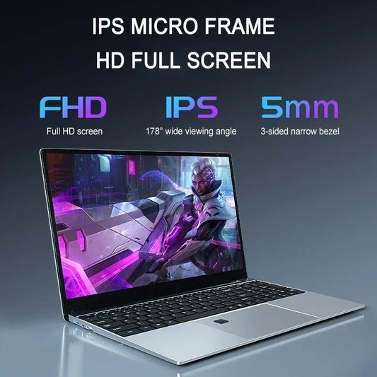 2024 Ultrabook Laptop 15.6-Inch - AMD R7 4700U/R5 4500U, 36GB DDR4, 2TB, Backlit Keyboard, Fingerprint Unlock, Windows OS Gaming Notebook