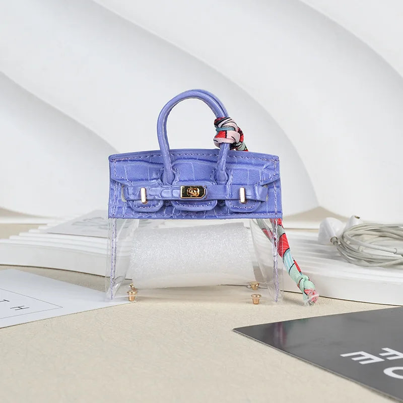 Mini Bag Keychain Pendant — Small Earphone Case & Accessory for H Family, Decorative Gift
