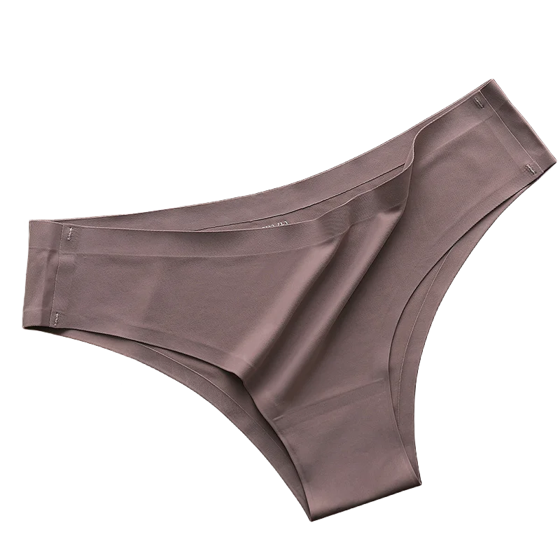 4PCS Seamless Ice Silk G-String Panties for Women – Low Waist, Soft Ultra-Thin Sexy Underwear Briefs