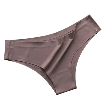 4PCS Seamless Ice Silk Panties Set for Women – Low Waist G-String, Soft Ultra-Thin Sexy Underwear Briefs