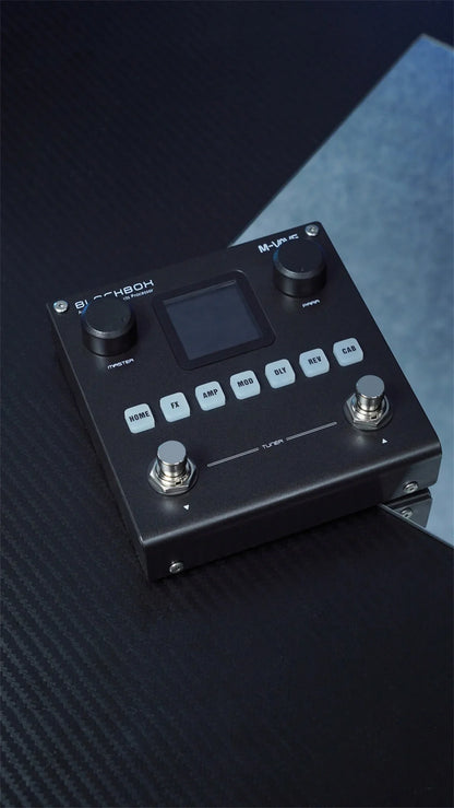 M-VAVE BLACKBOX Multifunctional Guitar/Bass Effect Pedal – 80 Editable Presets, 6 Effects Modules, Built-in Battery