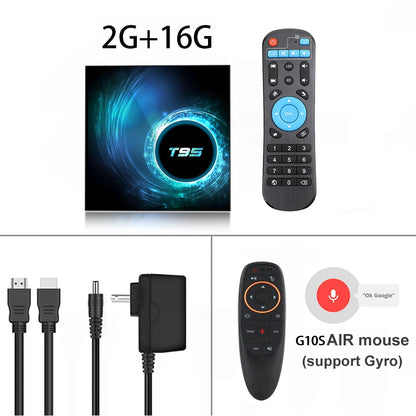 2024 T95 Plus Smart TV Box - Android 14, Allwinner H616, 4GB RAM, 64GB/128GB Storage, Dual WiFi, HD 6K Media Player