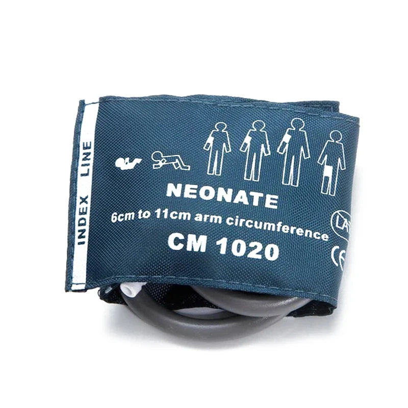 6-Size Blood Pressure Cuffs — Neonatal, Infant, Child, and Adult NIBP Arm & Thigh Accessories for CONTEC Monitors