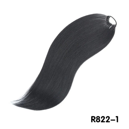 AZQUEEN 24-Inch Long Straight Ponytail Extension – Synthetic Fake Hairpiece for Women
