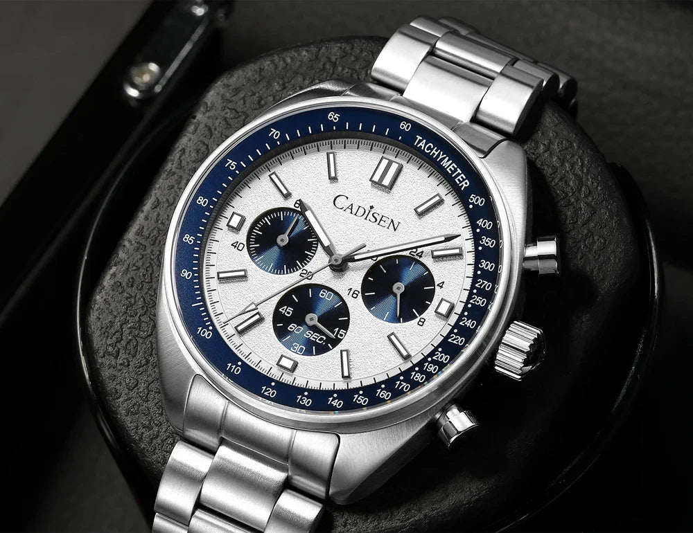 CADISEN 2024 Men’s Quartz Business Watch — VD53 Luxury Chronograph Timepiece for Men