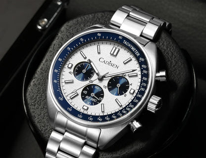 CADISEN 2024 Men’s Quartz Business Watch — VD53 Luxury Chronograph Timepiece for Men