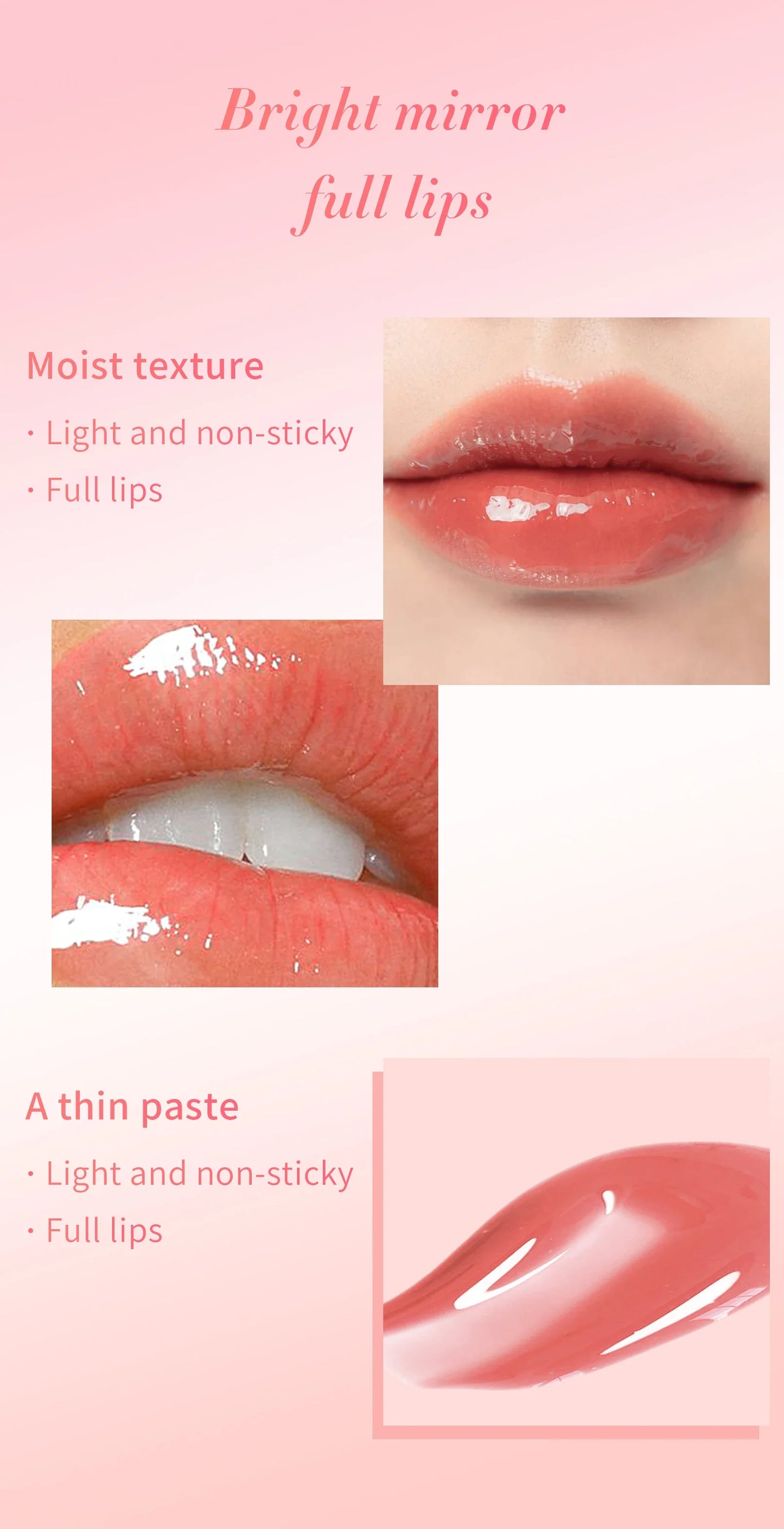 Crystal Jelly Lip Oil – Moisturizing & Plumping Tinted Lip Gloss for Sexy, Glossy Lips