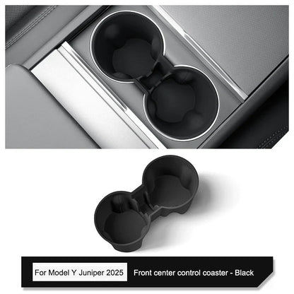 Tesla Model Y Juniper 2025 Center Console Armrest Organizer – Cup Holder & Storage Box Interior Upgrade Kit