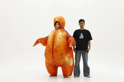 Inflatable Thanksgiving Turkey Mascot Costume - Funny Roast Turkey Cosplay Suit for Festivals & Carnival Parties