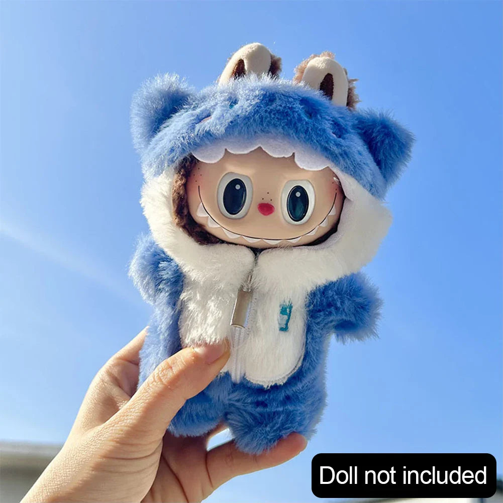 Cute Knitted Clothes Keychain – Outfit for 17cm Labubu/Macaron Doll, Kids & Girl Gifts