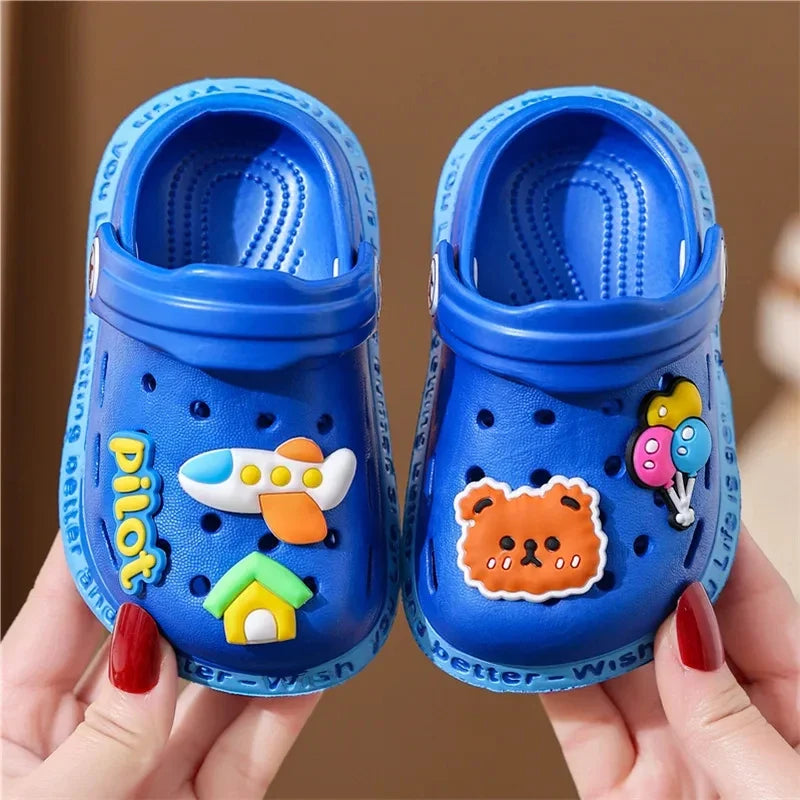 Kids Summer Sandals - Soft Anti-Skid Cartoon Hole Shoes for Boys & Girls