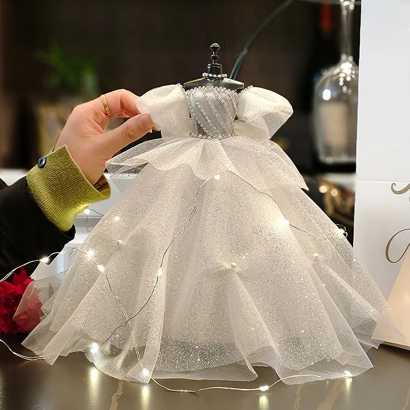 1/6 Mini Bride Doll Wedding Gown Set – Display Mannequin with Stand for Doll Clothes