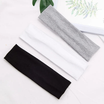 Elastic Cotton Hairband – Solid Fashion Headbands for Women & Men, Running, Yoga & Makeup Accessories