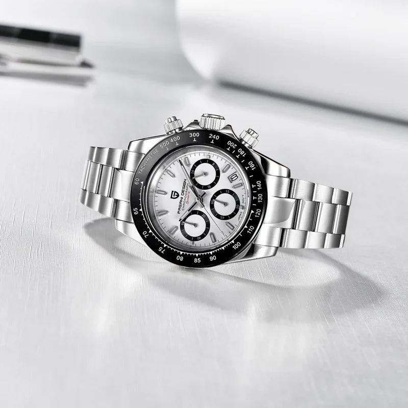 PAGANI DESIGN 2024 Quartz Men's Luxury Business Watch – Chronograph VK63 Waterproof