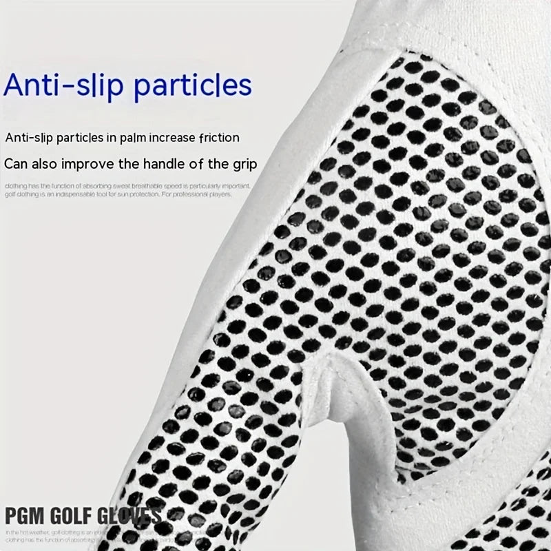 PGM Professional Golf Gloves – Breathable Microfiber, Non-Slip Grip for Club Swing & Putting Training