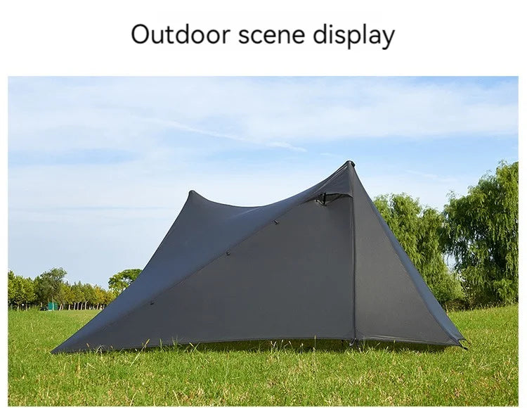 ASTA GEAR Yun Chuan 15D Nylon Ultralight Tent – Double-Sided Silicon-Coated, Rodless Pyramid Design for Camping & Hiking