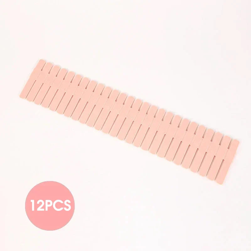 4/8PCS Adjustable Drawer Dividers – Durable Storage Organizer for Socks, Underwear & Clothes, Closet & Cabinet Partition System