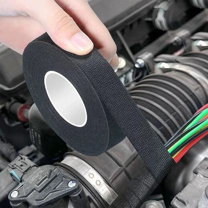 Heat-Resistant Electrical Tape – Waterproof Fabric Cloth Wrap for Auto Wiring, Cable Organizer & Harness Insulation