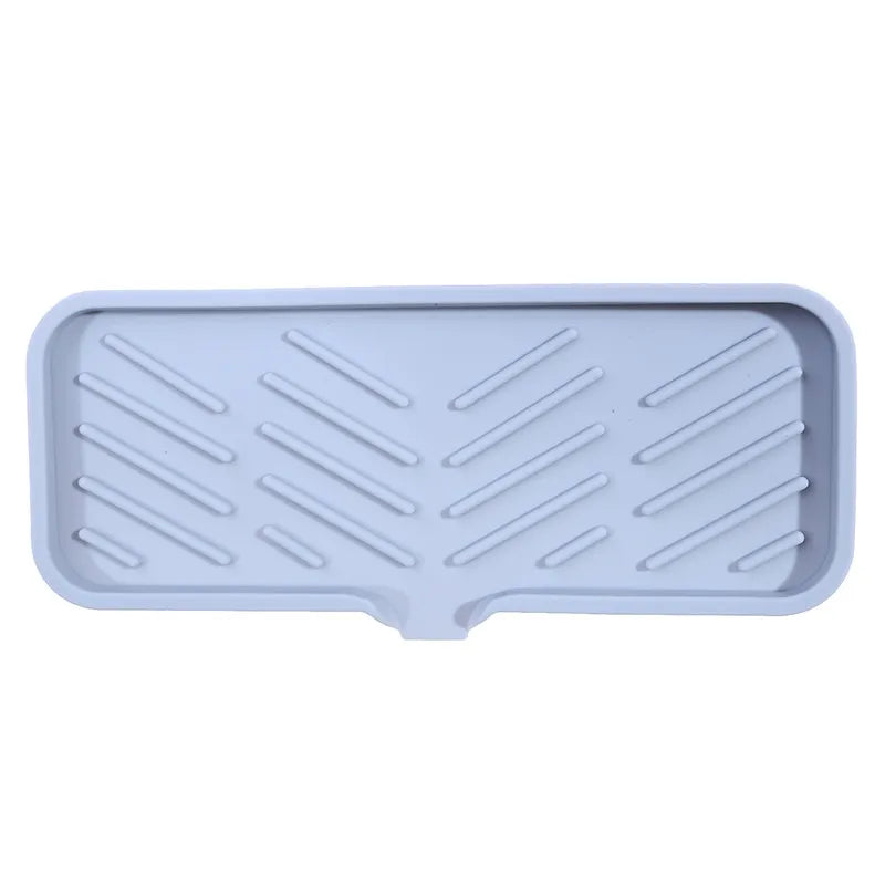 Silicone Kitchen Sink Mat & Tray – Soap Dispenser, Sponge Holder, Splash-Proof Drying & Counter Storage