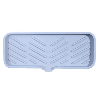Silicone Kitchen Sink Mat & Tray – Soap Dispenser, Sponge Holder, Splash-Proof Drying & Counter Storage