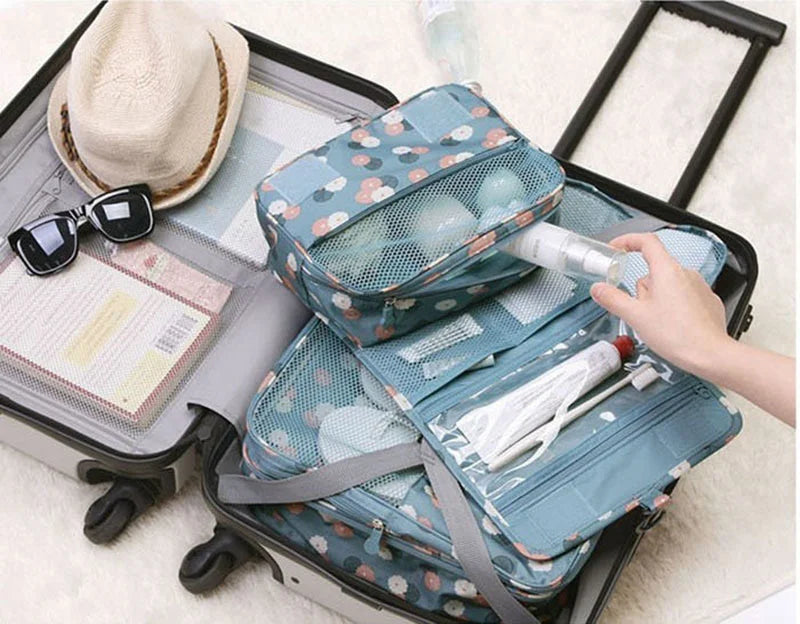 Waterproof Hanging Travel Makeup Bag – Bathroom Cosmetic Organizer for Men & Women