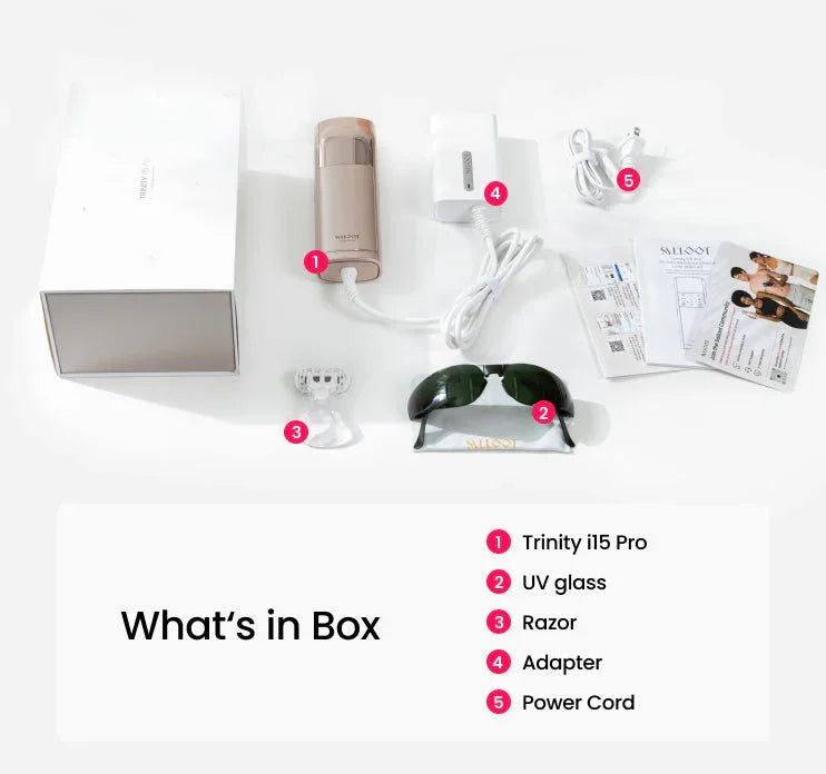 Trinity i15 Pro Sapphire Ice Cooling IPL Laser Hair Removal Device – 27J 999,999 Flash Home Epilator with 0.15s Flash, Dual Light & Pulse Technology, LED Display Skin Care Tool