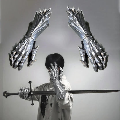 3D Printed Dragon Cosplay Gloves - Customizable Silk PLA Prop Gloves for Boys